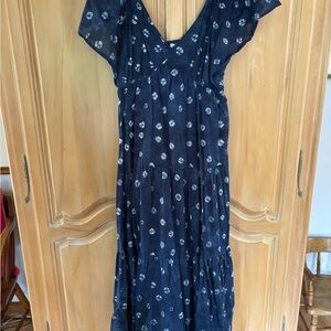 Madewell Blue Ikat print Dress